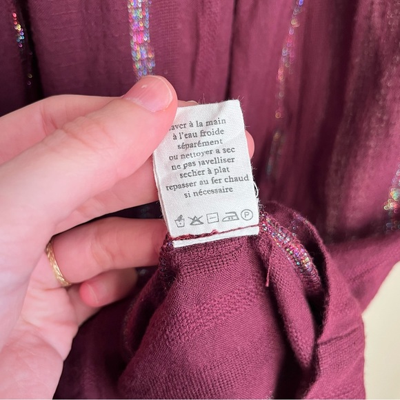 RARE ace & jig cotton skirt with iridescent rainbow stripe - incense fabric - Picture 10 of 15